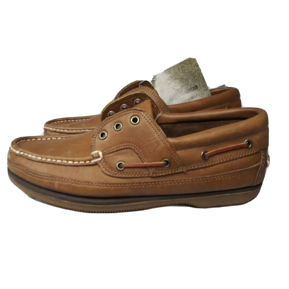 Eagle Mountain Leather Boat Shoes Mens Size 9.5 Casual Moc Toe